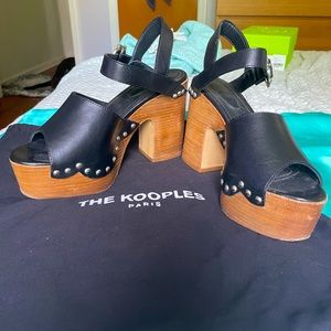 The Kooples Heeled Clog Sandals